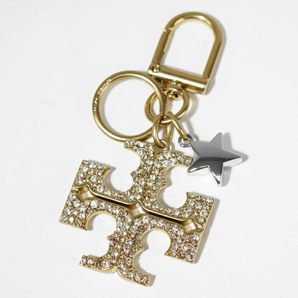 New‼️Tory Burch KIRA PAVÉ STAR LOGO KEY CHARM 162213 Authentic ‼️